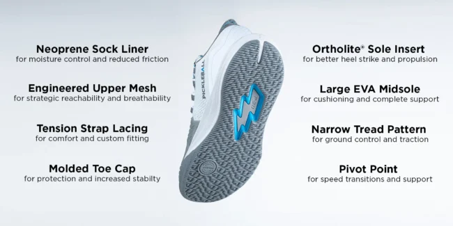 pickleball shoe sole pattern