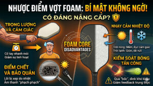 Nhược điểm vợt Pickleball Foam
